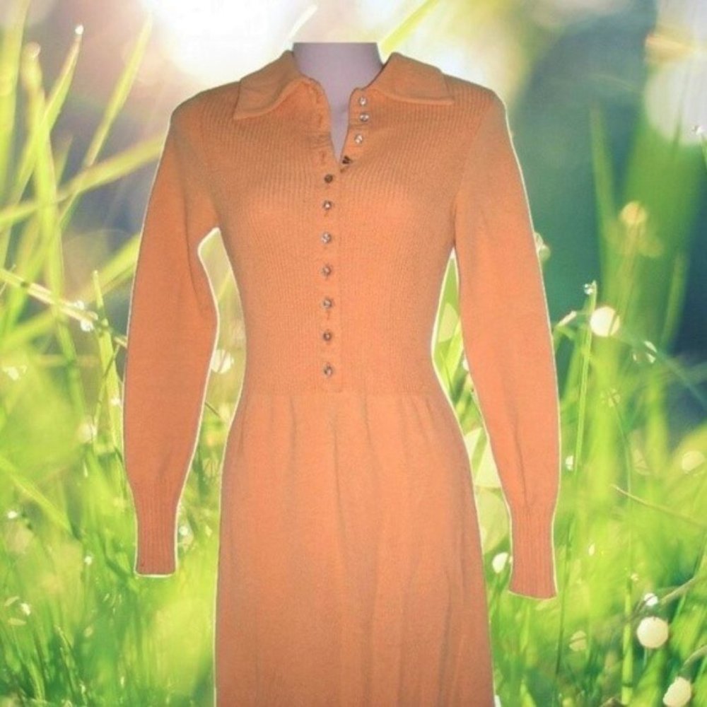 rhinestone vintage sweater dress maxi size xs